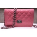 Knockoff Boy Chanel mini Flap Bags Sheepskin Leather A33815 Pink HY22338cS18