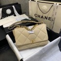 Knockoff chanel 19 large flap bag AS1162 Light apricot HY17198WW40