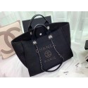 Knockoff Chanel Canvas Tote Shopping Bag A66941 black HY8098JF45
