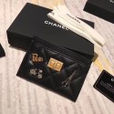 Knockoff Chanel card holder Aged Calfskin A80611 black HY3758ch31
