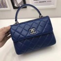 Knockoff Chanel Classic Top Handle Bag Original Sheepskin Leather A92991 Royal HY11771NL80