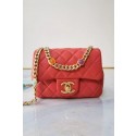 Knockoff Chanel flap bag Lambskin Resin & Gold-Tone Metal AS2379 red HY13213cS18