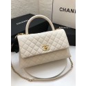 Knockoff Chanel flap bag with top handle A92991 white HY20529tp21