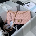Knockoff Chanel Flap Shoulder Bag Grained Calfskin A01112 gold-Tone Metal pink HY16879tp21