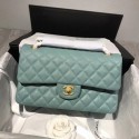 Knockoff Chanel Flap Shoulder Bag Original Caviar Leather CF1112 light green HY73cS18