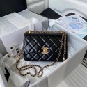 Knockoff Chanel Flap Shoulder Bag Original leather AS2649 black HY24895Bt18