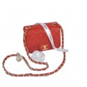 Knockoff Chanel mini Classic Flap Bag Red Cannage Pattern 1115 Gold HY26392iV87