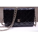 Knockoff Chanel mini Flap Bag Patent Leather A33814C Black HY5218ch31