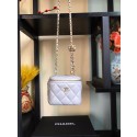 Knockoff Chanel mini Shoulder Bag Lambskin & Gold-Tone Metal AP2929 light gray HY10332iV87