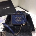 Knockoff Chanel Original Small Sheepskin cosmetic bag AS1785 NAVY BLUE HY14144eF76