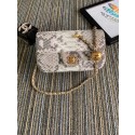 Knockoff Chanel Original Small Snake skin flap bag AS1116 light grey HY1742yK94