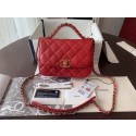 Knockoff Chanel Shoulder Bag Original Leather Red 63593 Gold HY13573JF45