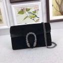 Knockoff Gucci Dionysus Velvet Super mini Bag 476432 Black HY2233WW40