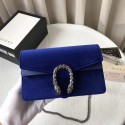 Knockoff Gucci Dionysus Velvet Super mini Bag 476432 Blue HY24863WW40