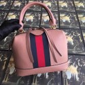 Knockoff Gucci GG Calf leather top quality tote bag 523433 pink HY12816Ez66