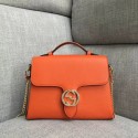 Knockoff Gucci GG Cowhide top quality tote bag 510302 orange HY9233ch31