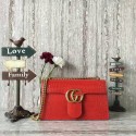 Knockoff Gucci GG Marmont Crocodile Leather Shoulder Bag 431777 Red HY1549tp21