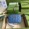 Knockoff Gucci GG Marmont mini shoulder bag 634936 blue HY17595Bt18