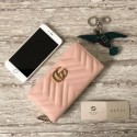 Knockoff Gucci GG Marmont Zip Around Wallet 443123 Pink HY20887fY84