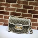 Knockoff Gucci GG Supreme canvas shoulder bag 602204 white HY22333JF45