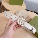 Knockoff Gucci-ID BELT Raspberry Smooth Calfskin 30 MM B0112UM WHITE HY9565Bt18