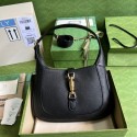 Knockoff Gucci Jackie 1961 Leather mini bag 675799 black HY13580Bt18