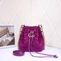 Knockoff Gucci Ophidia GG bucket bag velvet 525081 Fuchsia HY3374tp21