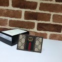 Knockoff Gucci Ophidia GG card case 597617 brown HY14874eF76
