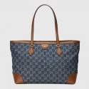 Knockoff Gucci Ophidia GG medium tote 631685 Dark blue HY19778JF45