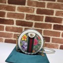 Knockoff Gucci Ophidia series GG flower round Mini Shoulder Bag 550618 white HY1898cS18
