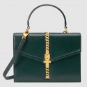 Knockoff Gucci Sylvie 1969 small top handle bag 602781 green HY23036Ez66