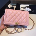 Knockoff High Quality BOY CHANEL Original Wallet on Chain A80287 Pink HY22822Lg12