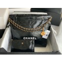 Knockoff High Quality Chanel Calf leather shopping bag AS3261 black&white HY15541FA65