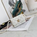 Knockoff High Quality Chanel flap coin purse with chain 81085 white HY25031FA65