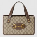 Knockoff High Quality Gucci Horsebit 1955 small top handle bag 627323 Brown HY26837Lg12
