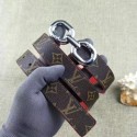 Knockoff Louis Vuitton 30mm Brown Leather Belt M4226 Silver HY15405Bt18