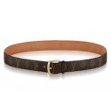Knockoff Louis Vuitton Monogram Cowskin Leather Belt Coffee HY2995Bt18