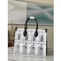 Knockoff Louis Vuitton ONTHEGO MM M59264 Black and White HY25459eF76