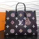 Knockoff Louis Vuitton ONTHEGO Original Leather GM M45815 Black HY14347iV87