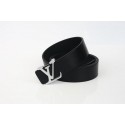 Louis Vuitton Black Leather Belt LV2060 HY21562Ym74