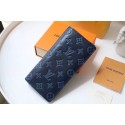 Louis Vuitton BRAZZA WALLET M62900 Navy Blue HY10227Zw99
