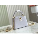 Louis Vuitton CAPUCINES PM M57228 Pearl White HY978dN21