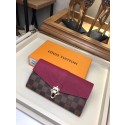 Louis Vuitton Damier Canvas CLAPTON WALLET N64448 Raisin HY12963io33