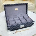 Louis Vuitton Damier Graphite canvas 8 WATCH CASE M47641 gray HY14395Kn56