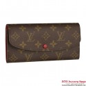 Louis Vuitton M60136 Monogram Canvas Emilie Wallet Rouge HY12463PC54