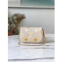 Louis Vuitton MINI POCHETTE ACCESSOIRES M80501 Cream & Saffron HY14943hI90