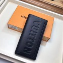 Louis Vuitton Monogram Canvas BRAZZA WALLET M66540 Black HY4009fH28
