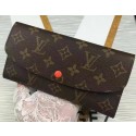 Louis Vuitton Monogram Canvas Emilie Wallet M60696 Orange HY4374fH28