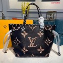 Louis Vuitton Monogram Canvas Original Leather NEVERFULL MM M44567 Black HY1927Lo54
