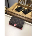Louis Vuitton Monogram Canvas Original leather Wallet 64587 red HY2305dV68